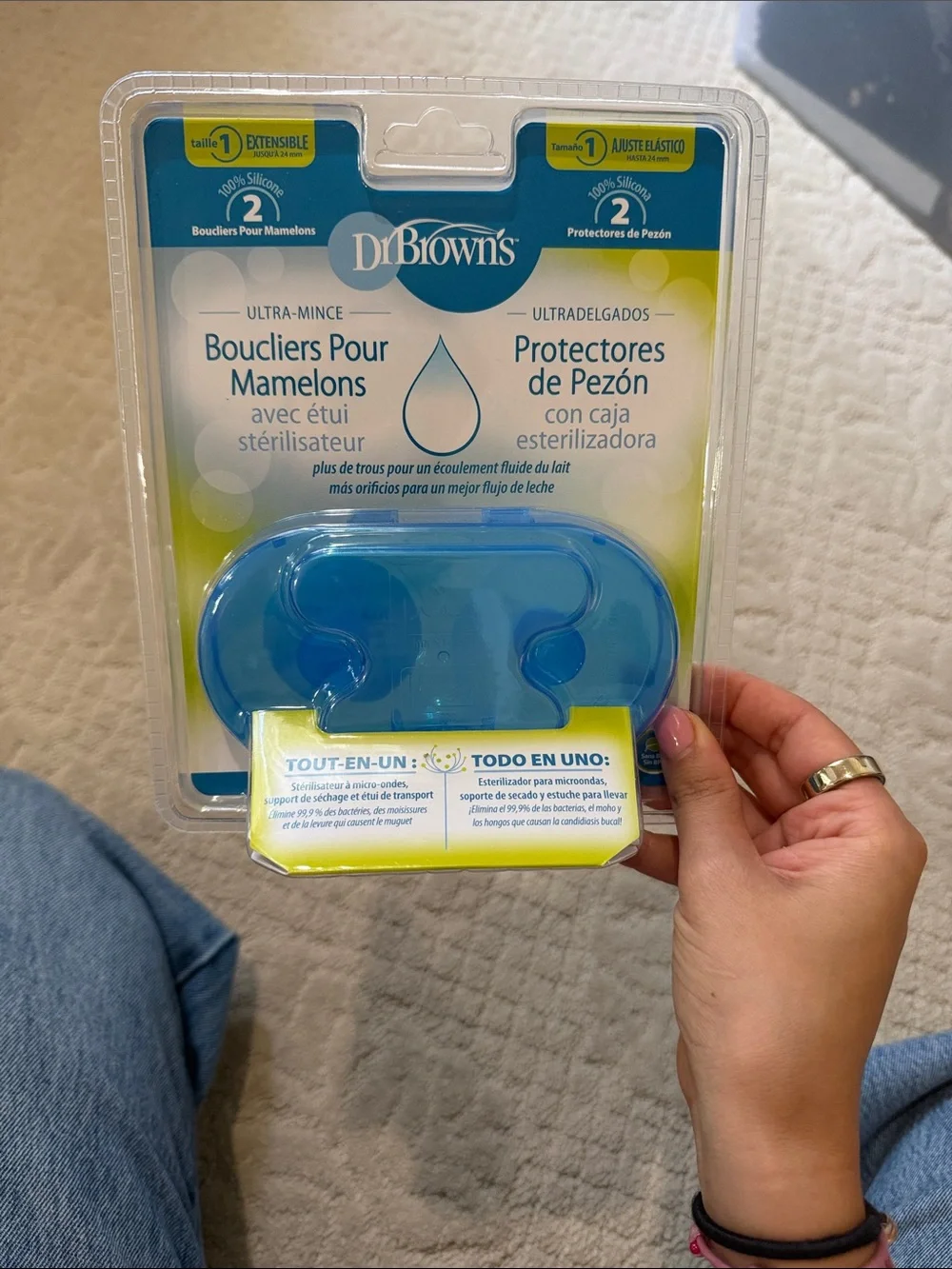 Dr. Brown's Blue Nipple Shields with Sterilizer Case